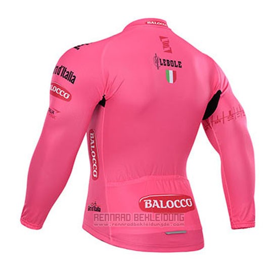 2015 Fahrradbekleidung Giro D'italien Rosa Trikot Langarm und Tragerhose